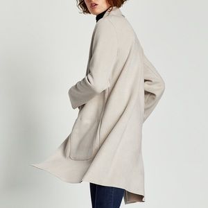 Faux Suede Duster Jacket